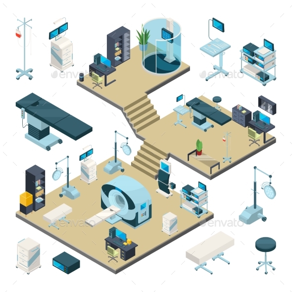 GraphicRiver Hospital Interior with Different Medical Equipment 20911992 GraphicRiver Hospital Interior with Different Medical Equipment 20911992