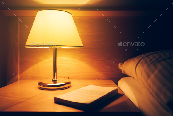 Retro Bedside Lamp Stock Photo By, Retro Bedside Table Lamps
