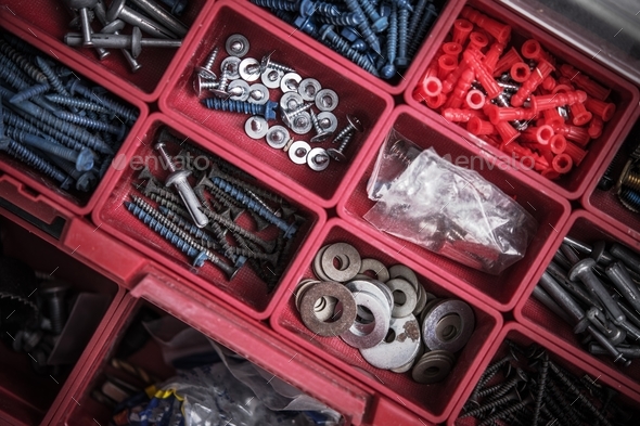 Construction Screws Toolbox - Stock Photo - Images