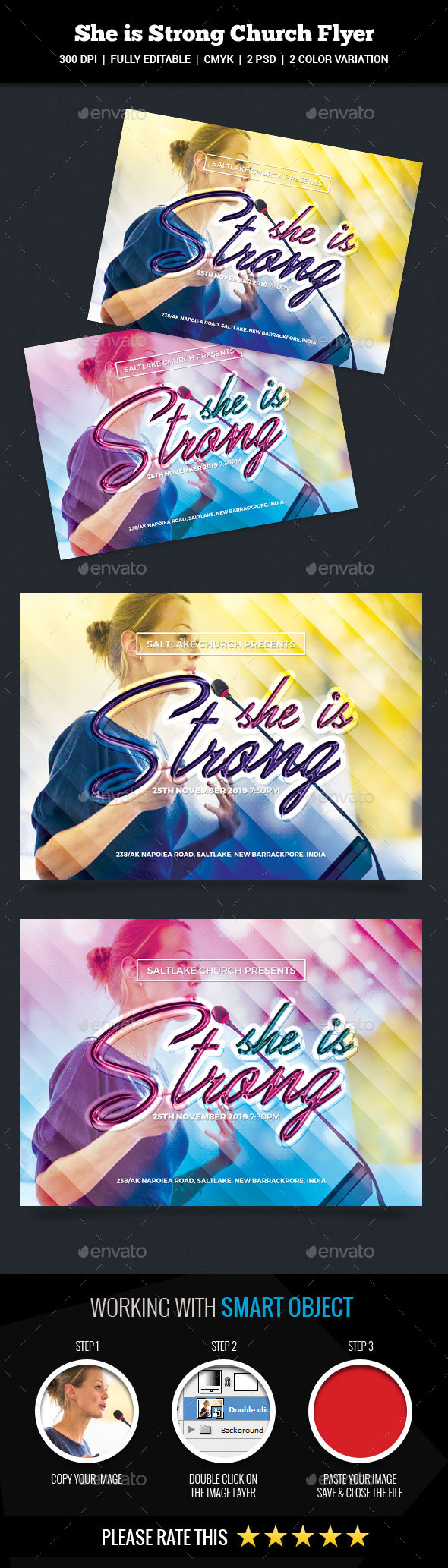 GraphicRiver She is Strong Church Flyer 20912800 GraphicRiver She is Strong Church Flyer 20912800
