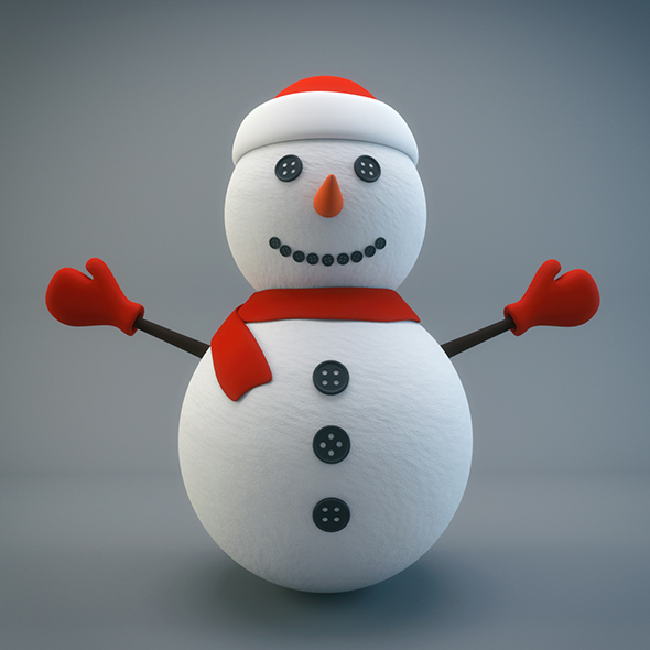 Cartoon Snowman - 3Docean 20913929