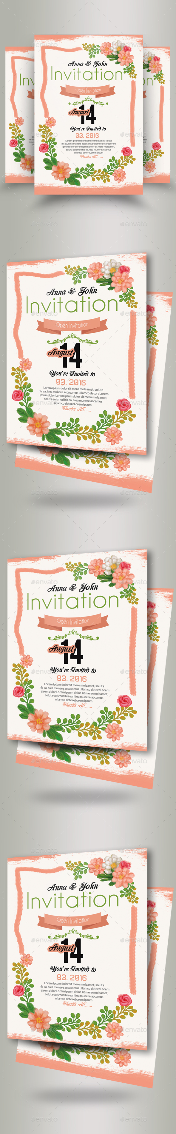 GraphicRiver Wedding Invitation Flyer Template 20913976 GraphicRiver Wedding Invitation Flyer Template 20913976
