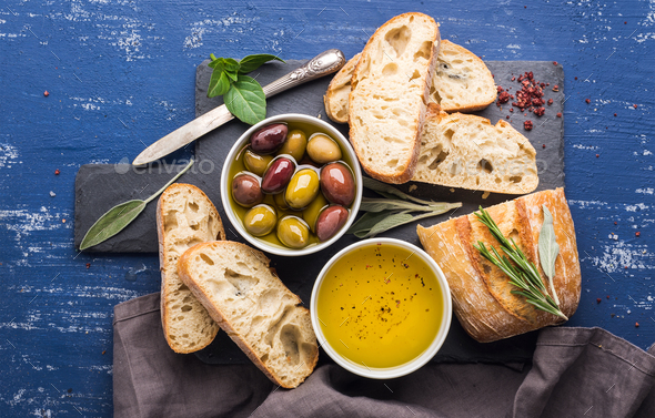 Mediterranean snacks set - Stock Photo - Images