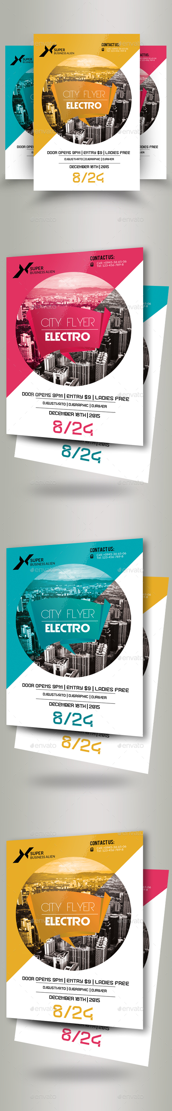 Modern Electro City Flyer - Corporate Flyers