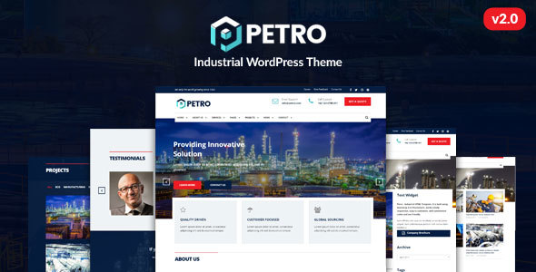 Petro - Industrial WordPress Theme - Business Corporate