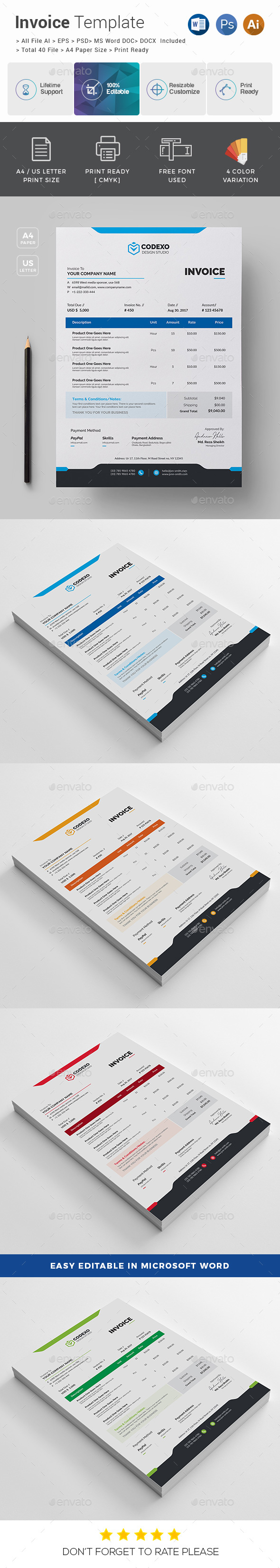 Invoice - Stationery Print Templates