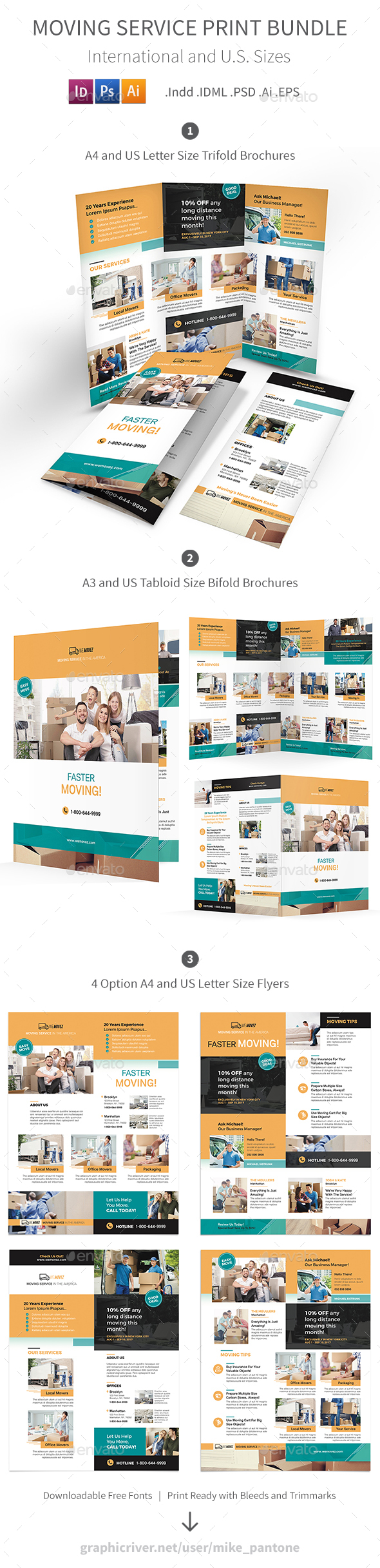 Moving Service Print Bundle 2 - Informational Brochures