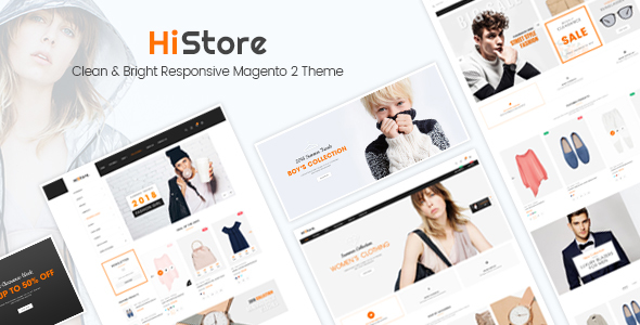 HiStore - Clean and Bright Responsive Magento 2 Theme - Magento eCommerce