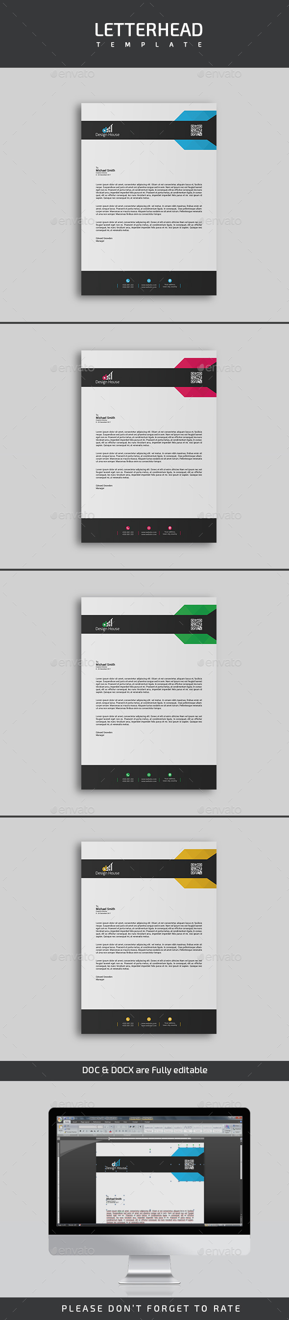 GraphicRiver Letterhead Template 20916132 GraphicRiver Letterhead Template 20916132