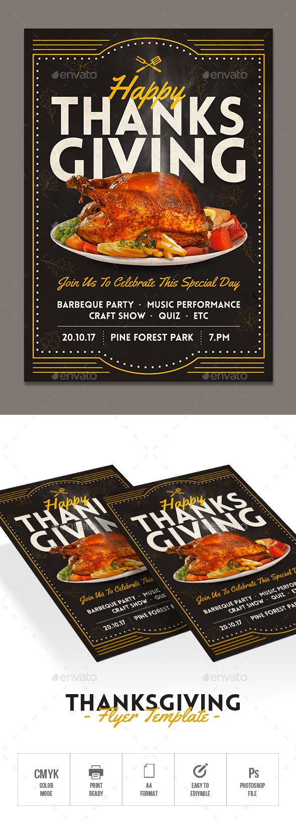 GraphicRiver Thanksgiving Flyer 20901044