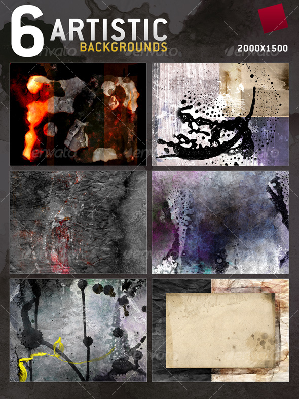 6 Artistic Textures - Backgrounds - Abstract Textures