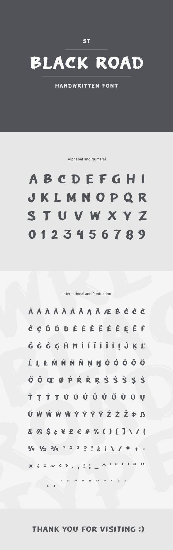 Black Road Font - Hand-writing Script