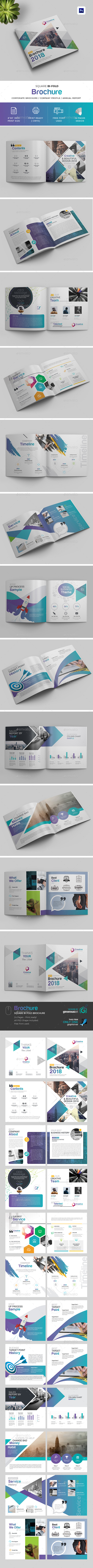 Square Bi-Fold Brochure - Brochures Print Templates
