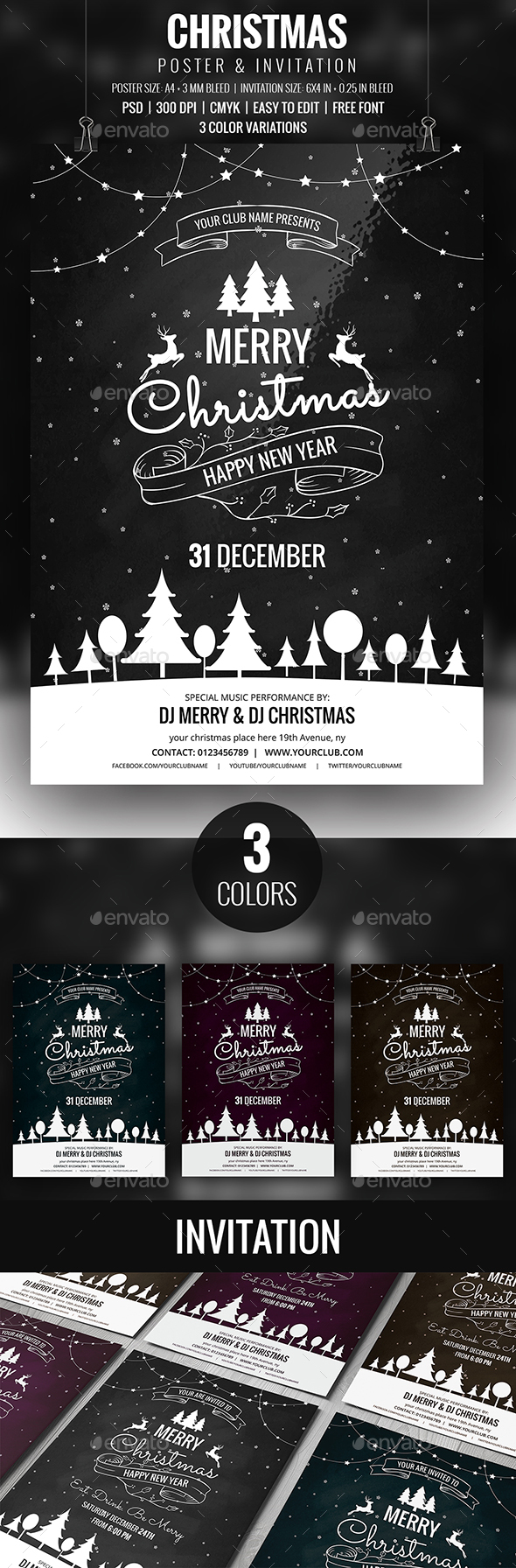 GraphicRiver Christmas Flyer 20917623 GraphicRiver Christmas Flyer 20917623