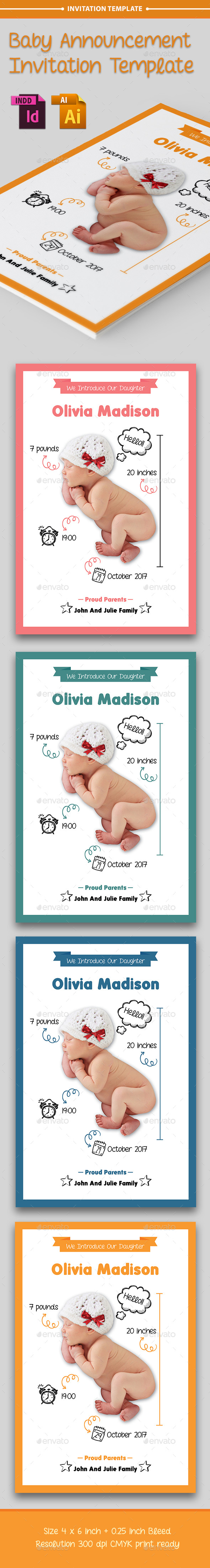 GraphicRiver Baby Announcement Template Vol.7 20449513 GraphicRiver Baby Announcement Template Vol.7 20449513