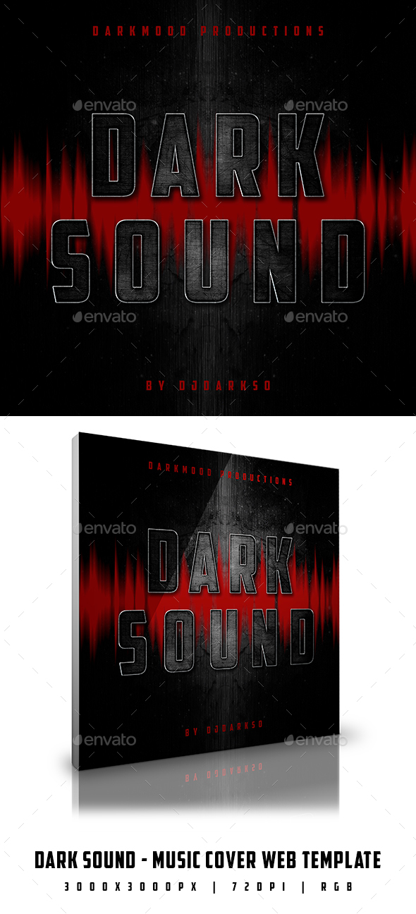Dark Sound - Music Cover Web Template - Miscellaneous Social Media