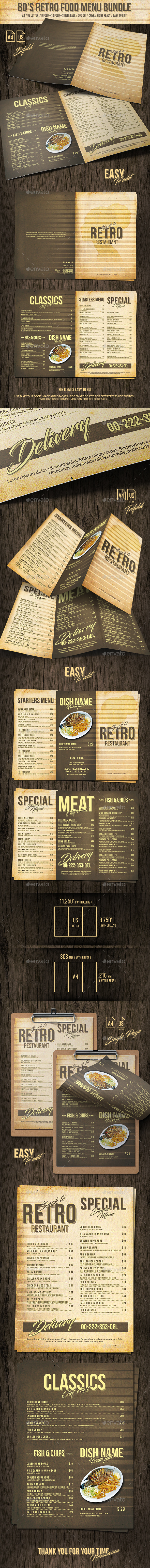 GraphicRiver 80s Retro Food Menu Bundle A4 and US Letter 20918057 GraphicRiver 80s Retro Food Menu Bundle A4 and US Letter 20918057