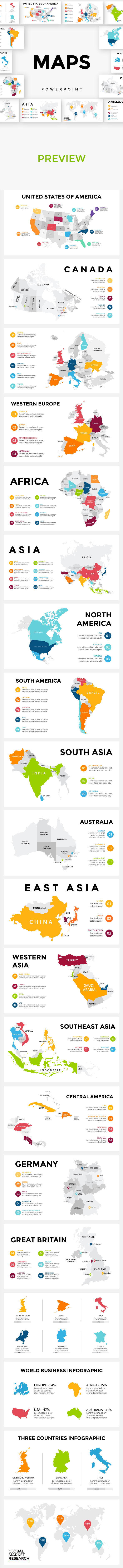 Maps. Powerpoint. Updatable. - PowerPoint Templates Presentation Templates
