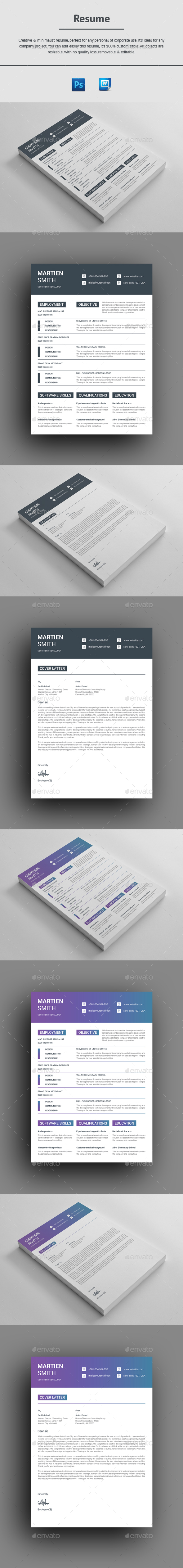 GraphicRiver Resume 20918307 GraphicRiver Resume 20918307