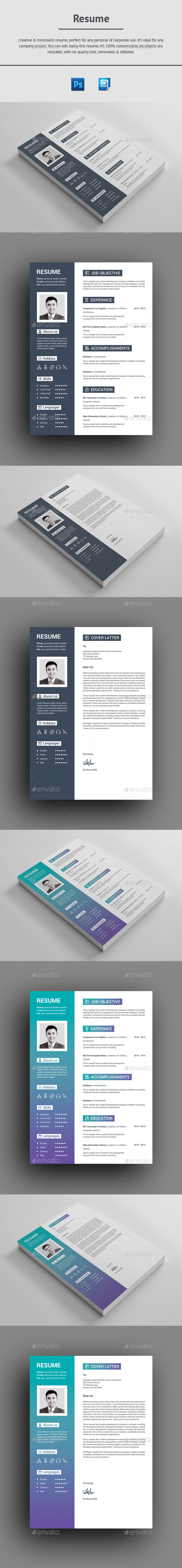 GraphicRiver Resume 20918350 GraphicRiver Resume 20918350