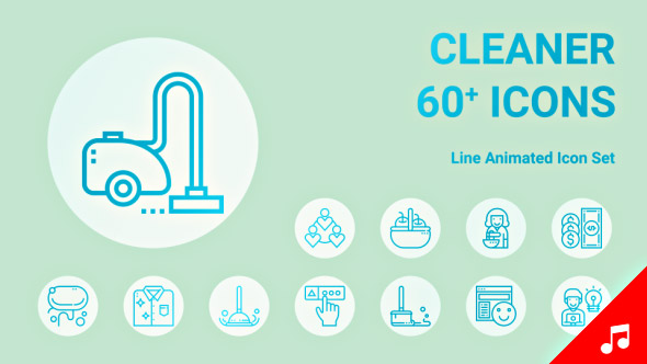Cleaner Service Icons - VideoHive 20918361