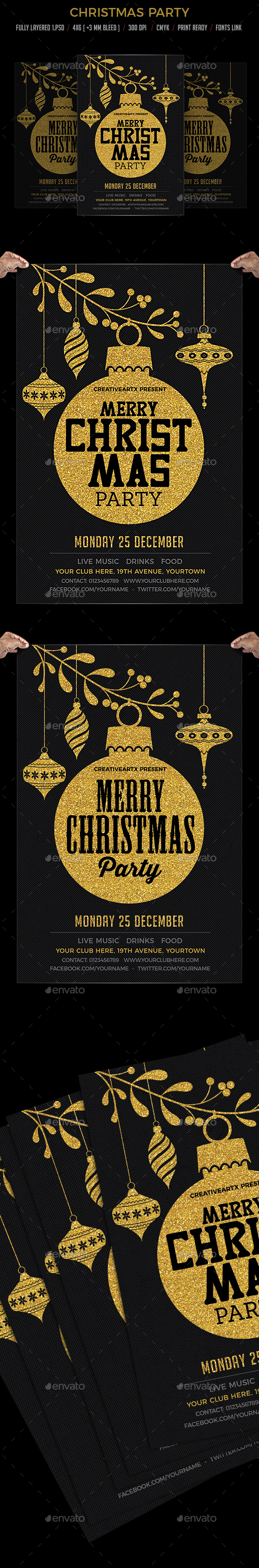 Christmas Party Flyer/ Invitation - Events Flyers