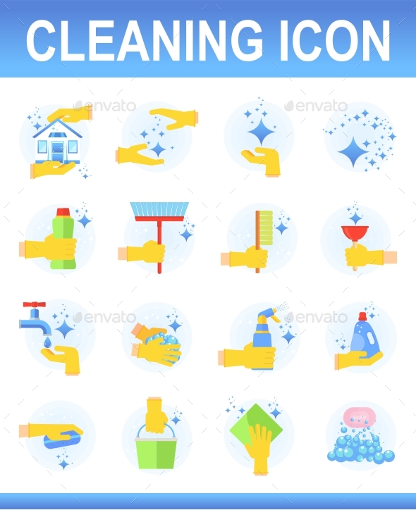Cleaning Icons Set - Icons