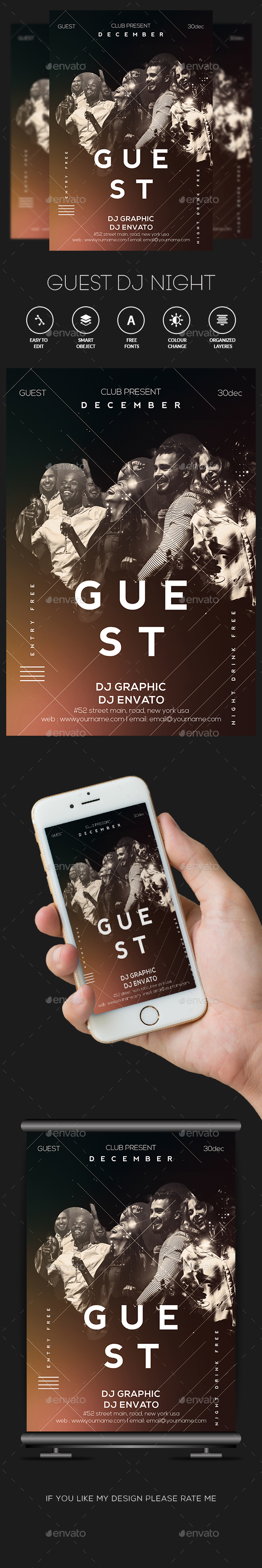 GraphicRiver Guest DJ Poster Flyer 20918834 GraphicRiver Guest DJ Poster Flyer 20918834