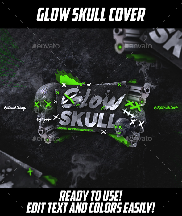 Glow Skull Social Media Gamer Cover - YouTube Social Media