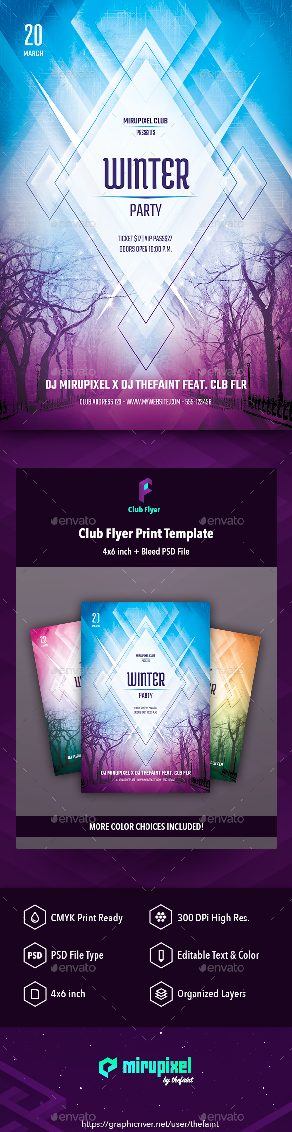 Club Flyer: Winter Party - Clubs & Parties Events