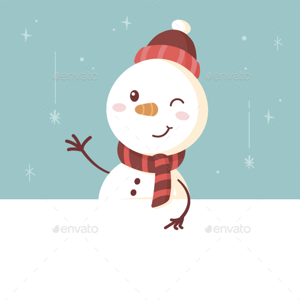 Snowman Banner - Christmas Seasons/Holidays