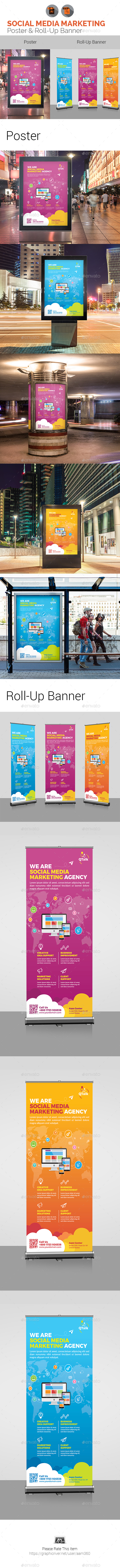 GraphicRiver Social Media Marketing Poster & Roll-Up Bundle 20919297 GraphicRiver Social Media Marketing Poster & Roll-Up Bundle 20919297