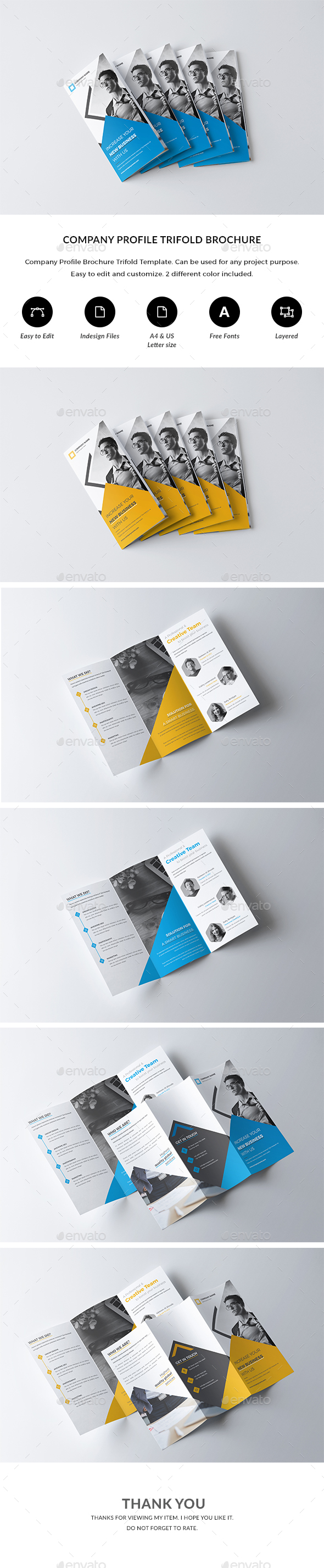 Trifold Brochure Template - Corporate Brochures