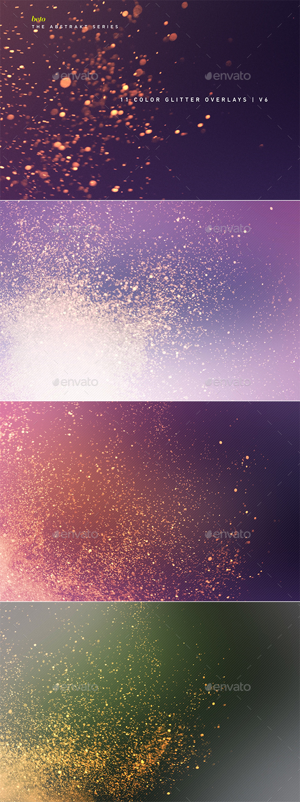 Color Glitter Overlays V6 - Abstract Backgrounds