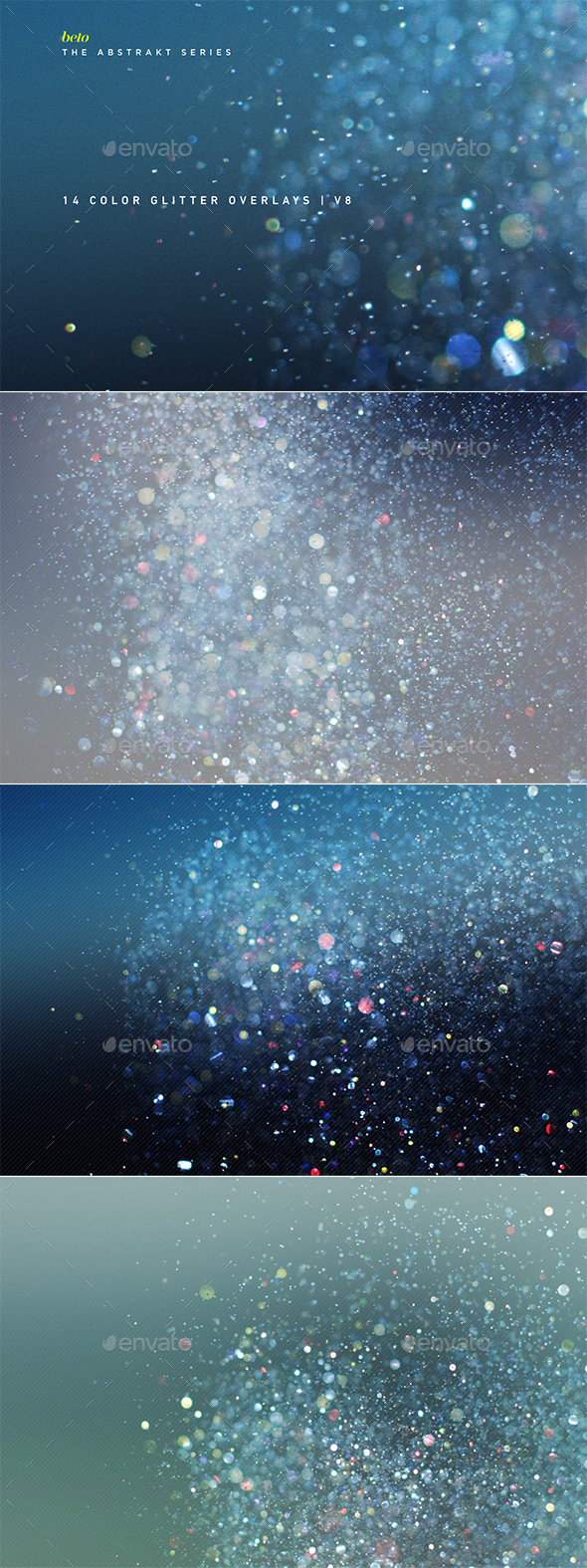 Color Glitter Overlays V8 - Abstract Backgrounds