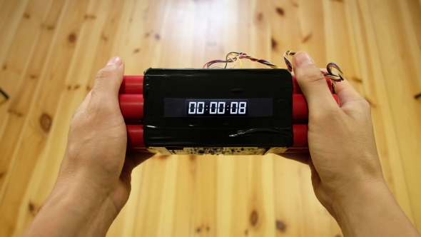 Red Bomb with Digital Timer