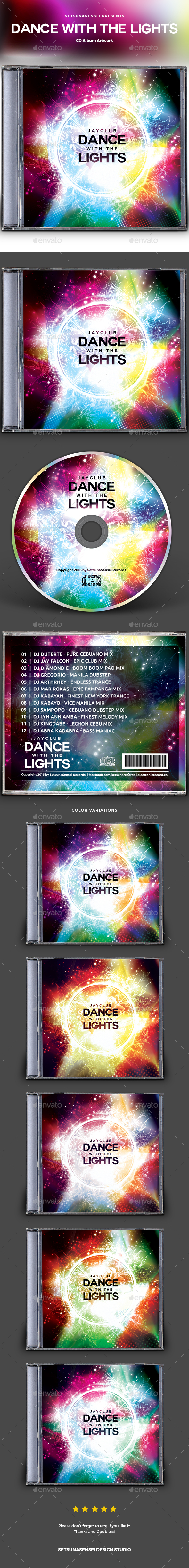Dance with the Lights CD Album Artwork - CD & DVD Artwork Print Templates