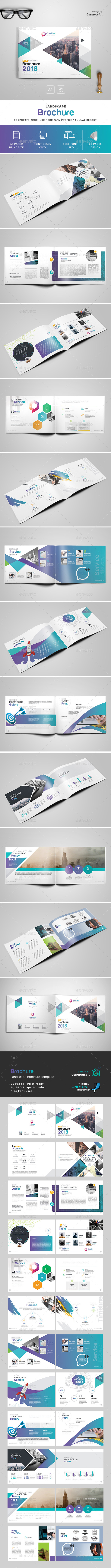 Landscape Brochure Template - Brochures Print Templates