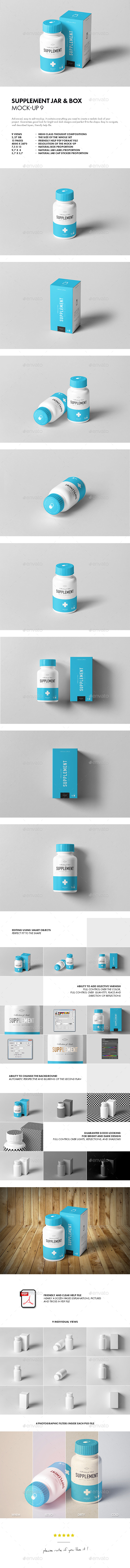 GraphicRiver Supplement Jar & Box Mock-up 9 20920870 GraphicRiver Supplement Jar & Box Mock-up 9 20920870