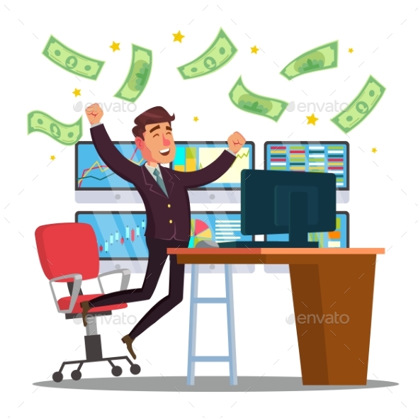 Professional Trader Vector - Concepts Business