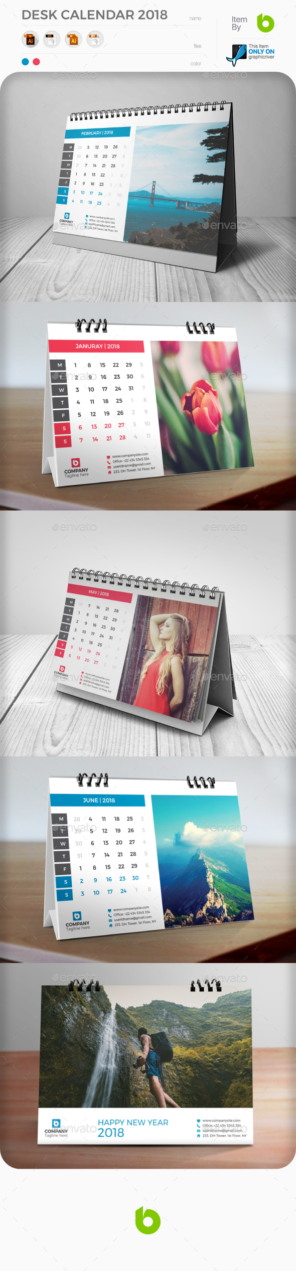 Desk Calendar 2018 - Calendars Stationery