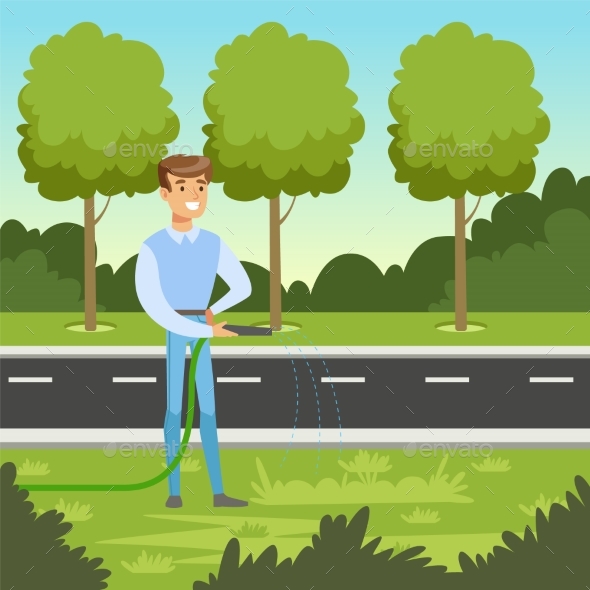 GraphicRiver Eco Life Concept with Man Character Watering 20922884 GraphicRiver Eco Life Concept with Man Character Watering 20922884