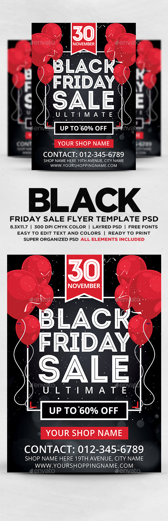 GraphicRiver Black Friday Sale Flyer 20924071