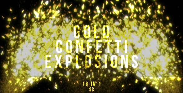 Gold Confetti Explosions