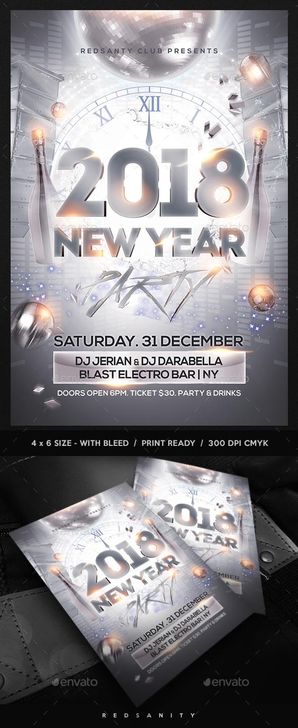 New Year Party Flyer - Holidays Events