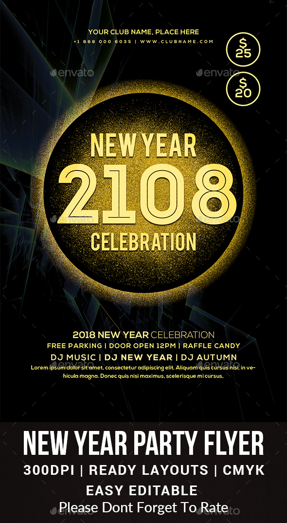 New Year Party Flyer - Clubs & Parties Events