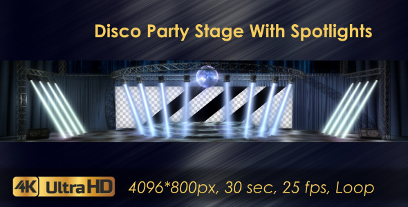 Disco Party Stage With Spotlights alt