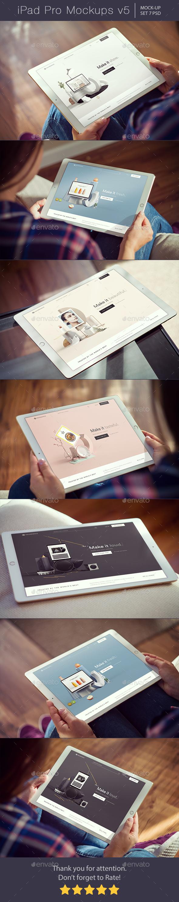 Pad Pro Mockups v5 - Displays Product Mock-Ups