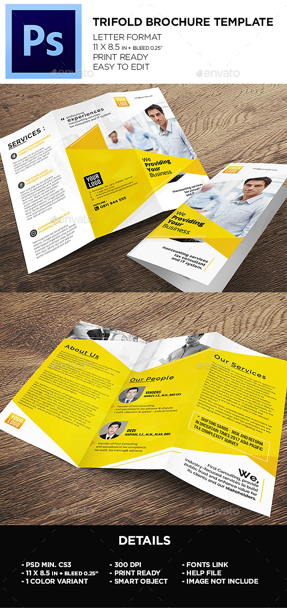 Trifold Brochure Template - Corporate Brochures