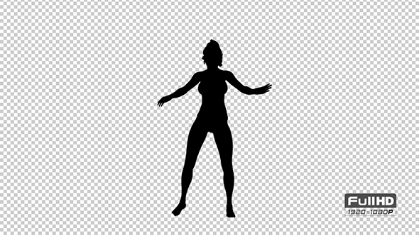 Dancing Girl silhouette (Looped)